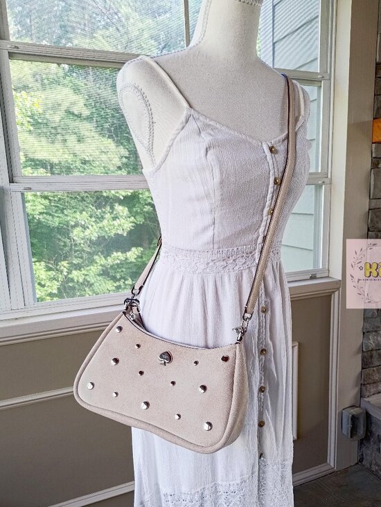 kate spade Handbags - Kate Spade Kayla Suede Studs Small Convertible Shoulder Bag KM670